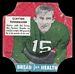 1950 Bread for Health Labels Clayton Tonnemaker football card