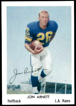 Jon Arnett 1959 Bell Brand Rams football card
