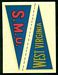 1960 Fleer College Pennant Decals SMU - West Virginia