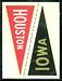 1960 Fleer College Pennant Decals Houston - Iowa