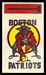 1961 Topps Flocked Stickers Boston Patriots - T