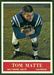 1964 Philadelphia Tom Matte football card