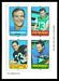 1969 Topps 4-in-1 Lance Alworth, Don Maynard, Billy Cannon, Ron McDole