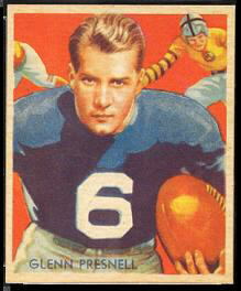 1935 National Chicle Glenn Presnell rookie football card