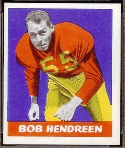 1948 Leaf Bob Hendren football card