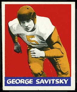 George Savitsky 1948 Leaf rookie football card