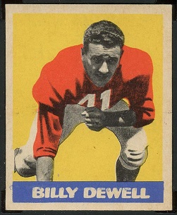 Billy Dewell 1949 Leaf football card