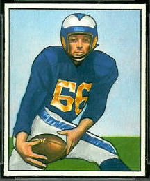1950 Bowman Jack Zilly football card