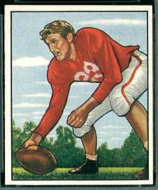 Bill Johnson 1950 Bowman rookie football card