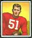 1950 Bowman Tom Wham football card