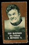 1950 Topps Felt Back Dick McKissack football card, brown version