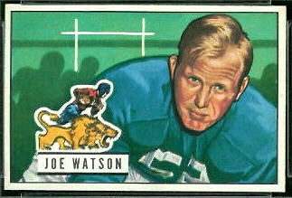 1951 Bowman Joe Watson football card