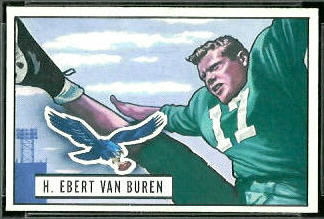 Ebert Van Buren 1951 Bowman rookie football card