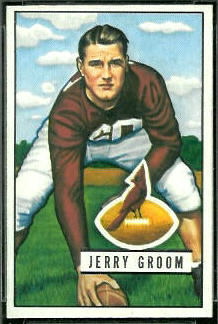 Jerry Groom 1951 Bowman football card