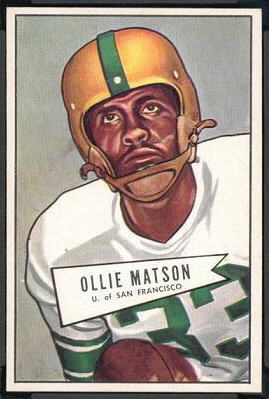 Ollie Matson 1952 Bowman Large rookie football card