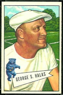 1952 Bowman Large George Halas football card