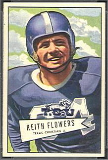 Keith Flowers 1952 Bowman Small football card