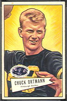 Chuck Ortmann 1952 Bowman Small football card