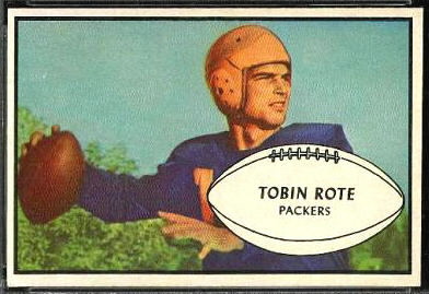 1953 Bowman Tobin Rote football card