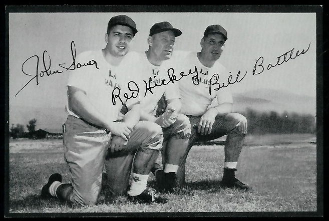 Assistant Coaches 1953 Rams Team Issue football card