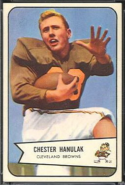 Chet Hanulak 1954 Bowman rookie football card