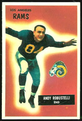 1955 Bowman Andy Robustelli football card