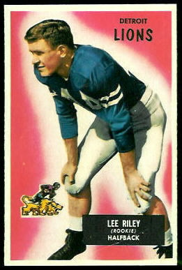 Lee Riley 1955 Bowman rookie football card
