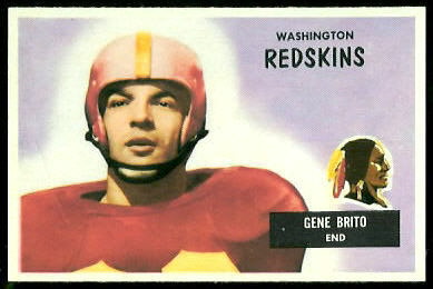 1955 Bowman Gene Brito rookie football card