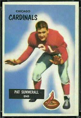 1955 Bowman Pat Summerall rookie football card