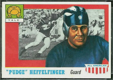 1955 Topps All-American football card #18: Pudge Heffelfinger