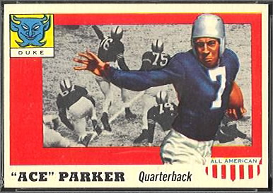 1955 Topps All-American Ace Parker rookie football card