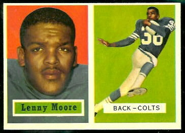 Lenny Moore 1957 Topps football card