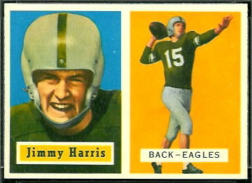 Jimmy Harris 1957 Topps rookie football card