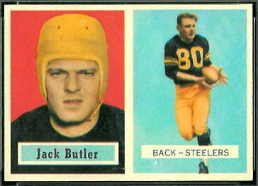 1957 Topps Jack Butler rookie football card