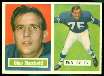 Click for details on Gino Marchetti 1957 Topps football card Gino Marchetti 1957 Topps football card
