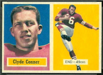 Clyde Conner 1957 Topps rookie football card