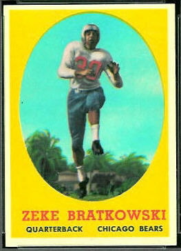 1958 Topps Zeke Bratkowski football card