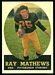 1958 Topps Ray Mathews football card