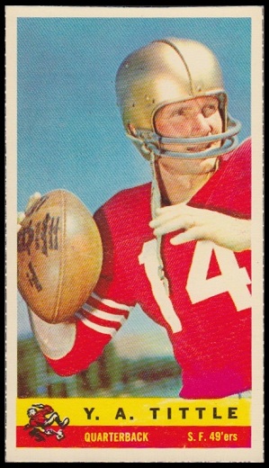 Y.A. Tittle 1959 Bazooka football card