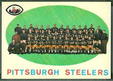 Steelers Team 1959 Topps football card