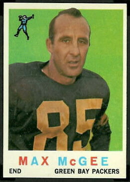 1959 Topps Max McGee football card