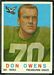 1959 Topps Don Owens football card
