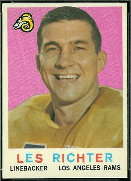 Les Richter 1959 Topps football card