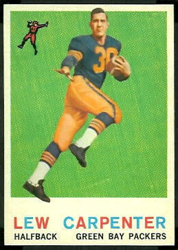 1959 Topps Lew Carpenter rookie football card