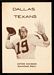 1960 7-Eleven Texans football card #5: Cotton Davidson