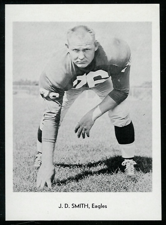 J.D. Smith 1960 Eagles Team Issue football card