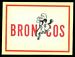 1960 Fleer AFL Team Decals Broncos Logo football card