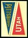 1960 Fleer College Pennant Decals Pittsburgh - Utah football card