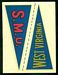 1960 Fleer College Pennant Decals SMU - West Virginia