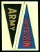 1960 Fleer College Pennant Decals Army - Mississippi football card